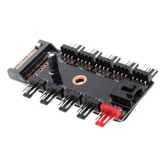 Power 10x  Computer PC Fan HUB PWM Cooling Fan Controller Splitter