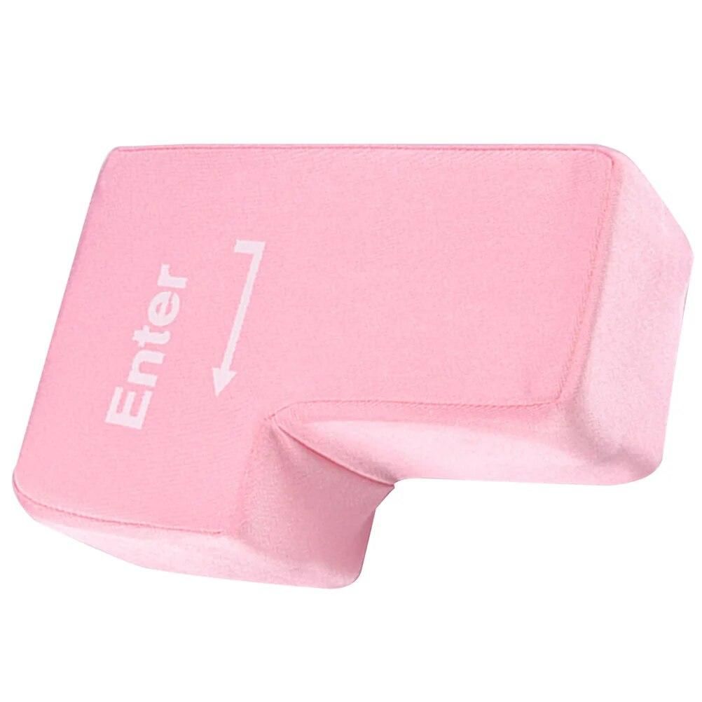 Big Enter Key Desk Toys Anger Laptops Neck Pillow Cloth Table Kids Desktop Nap USB Gadgets Office