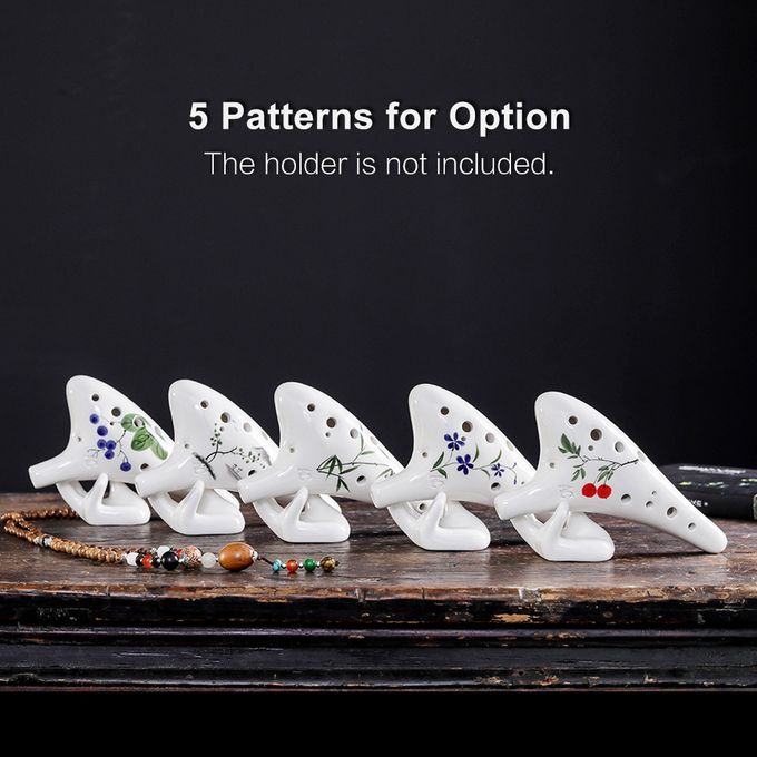 12 Holes Round Head Ceramic Ocarina Alto C Hand Painted