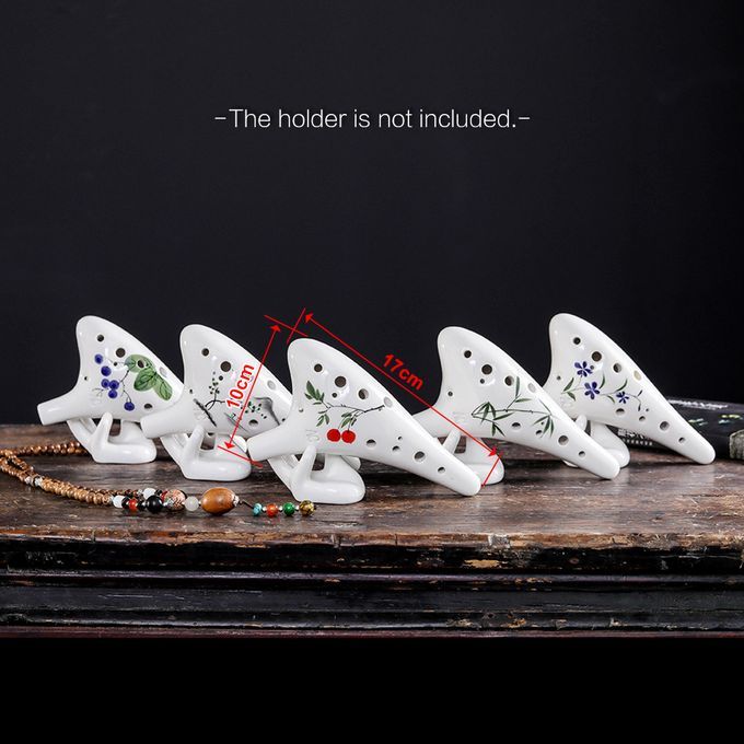 12 Holes Round Head Ceramic Ocarina Alto C Hand Painted
