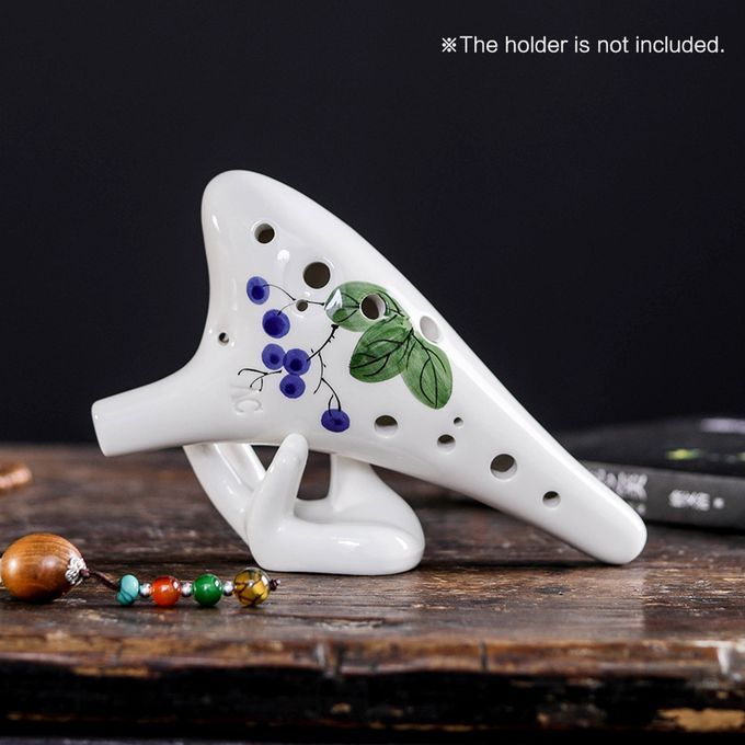 12 Holes Round Head Ceramic Ocarina Alto C Hand Painted