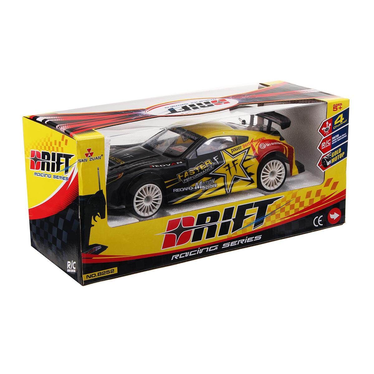 High Speed 2.4GHZ 1:14 Remote Control Car Toy Four-Wheel Drive Drift RC Electric Racing Cars For Kids Gifts Black Yellow-3