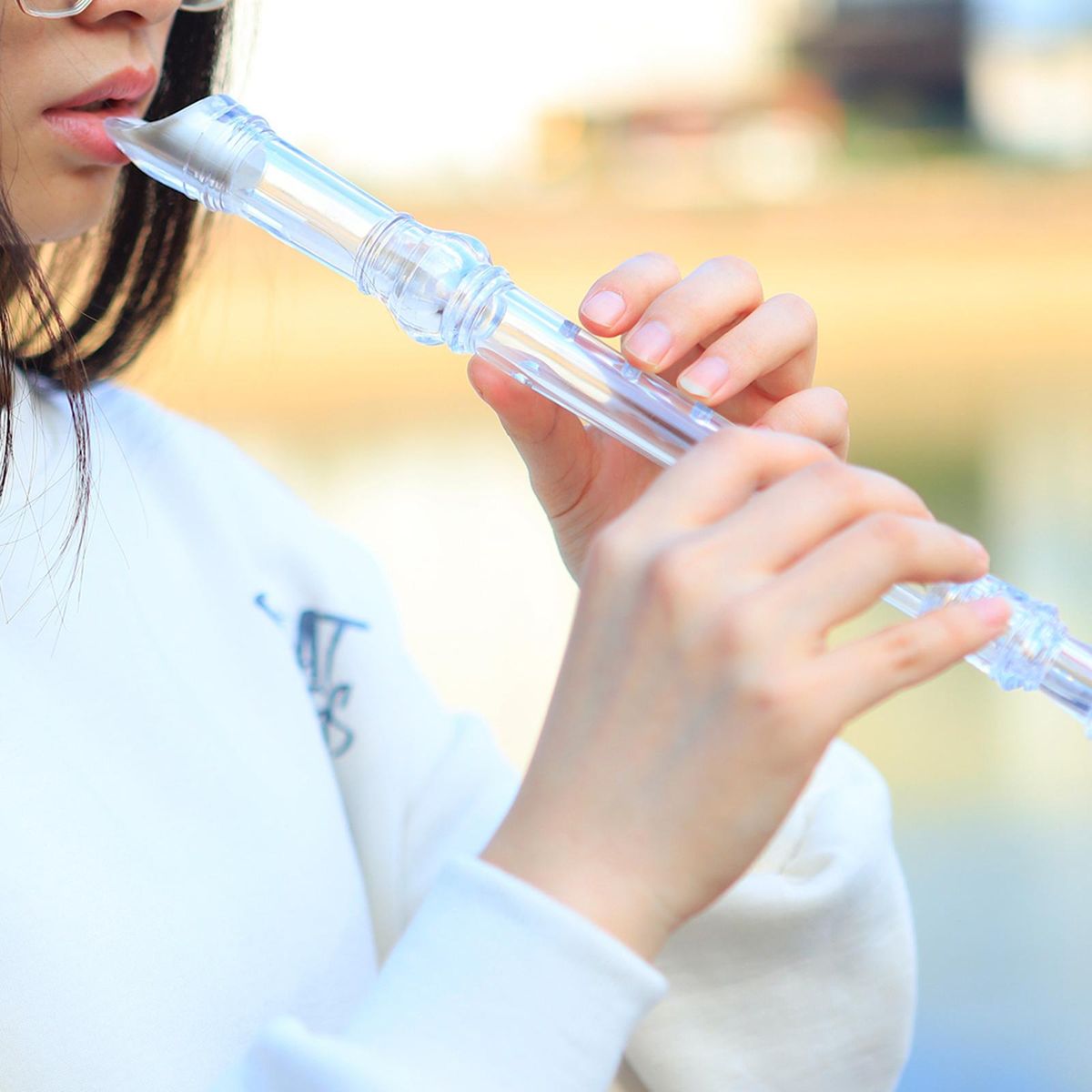 ABS 8 Hole Soprano Recorder German Style Long Flute Treble Clear