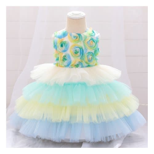 Girl's Multicolor Ball Gown