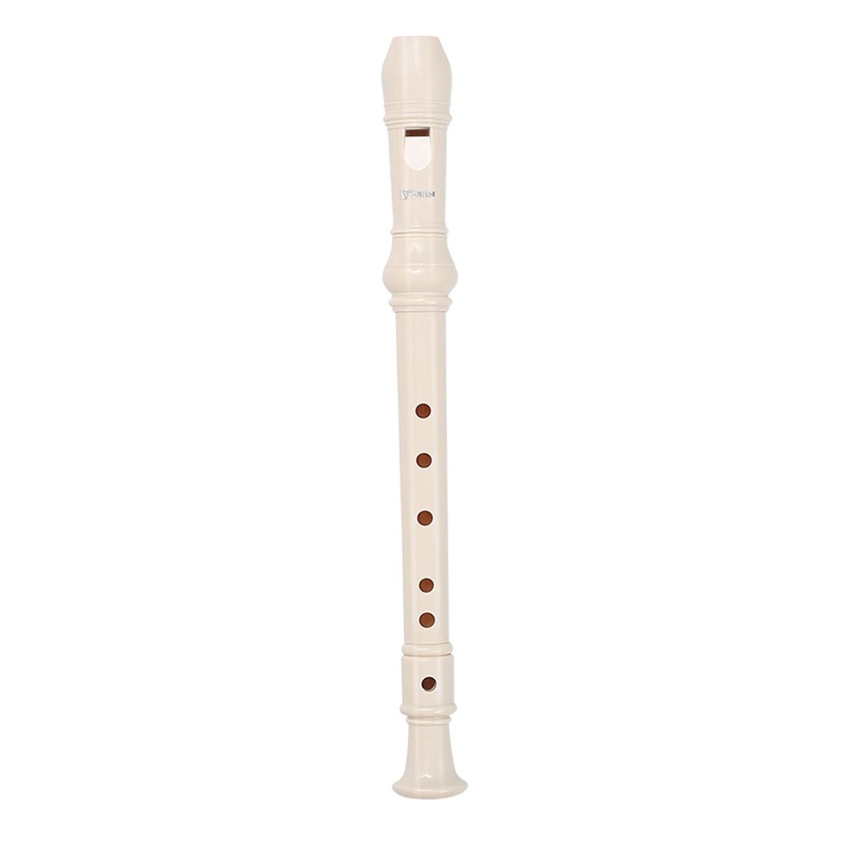 Soprano Recorder Long Flute Musical Instrument For White 6 Hole