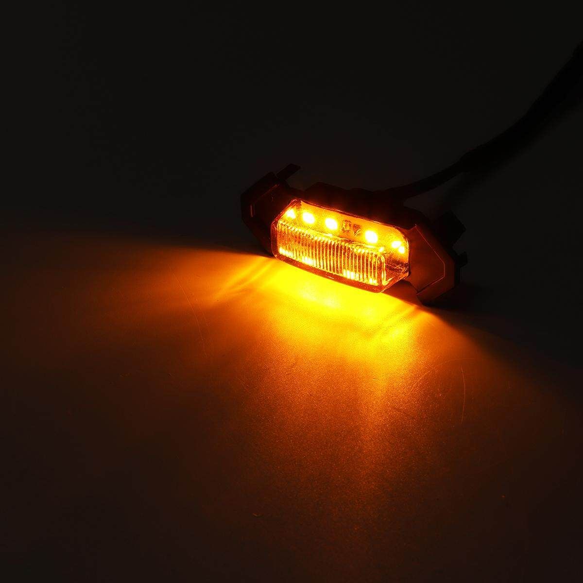 4 Pcs Honeycomb Grille Amber LED Lights For Toyota Tacoma TRD 2016-2019