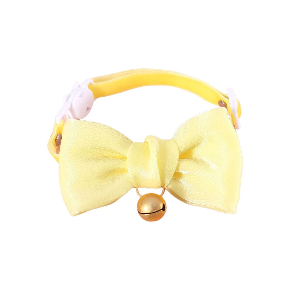 Kitty Necklace Teddy Necklace Tie with Bell Yellow