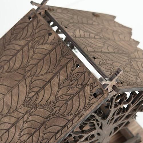 Wooden Bird Nest Cage House Birdhouse Hanging Wood Feeder With Loop Home Garden Yard Outdoor Pet Decors Hexagon Pet Bedroom