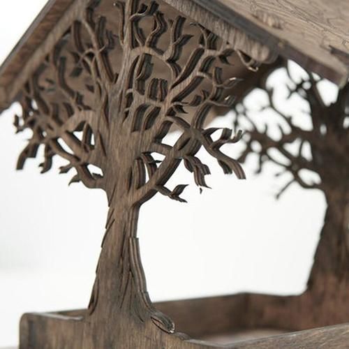 Wooden Bird Nest Cage House Birdhouse Hanging Wood Feeder With Loop Home Garden Yard Outdoor Pet Decors Hexagon Pet Bedroom