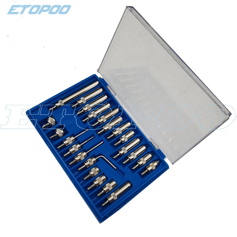 Dial Indicator 0-10mm Lug Back Test Gauge  22Pcs M2.5  Thread Tip For Dial & Test Indicators Steel Dial Indicator Point Set