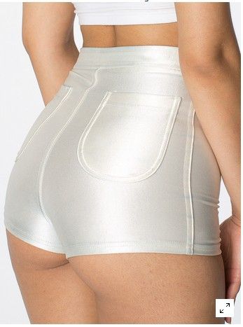 2015 New High Waist Disco Shorts Shiny Stretch Hot Shorts