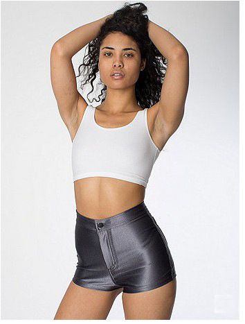 2015 New High Waist Disco Shorts Shiny Stretch Hot Shorts