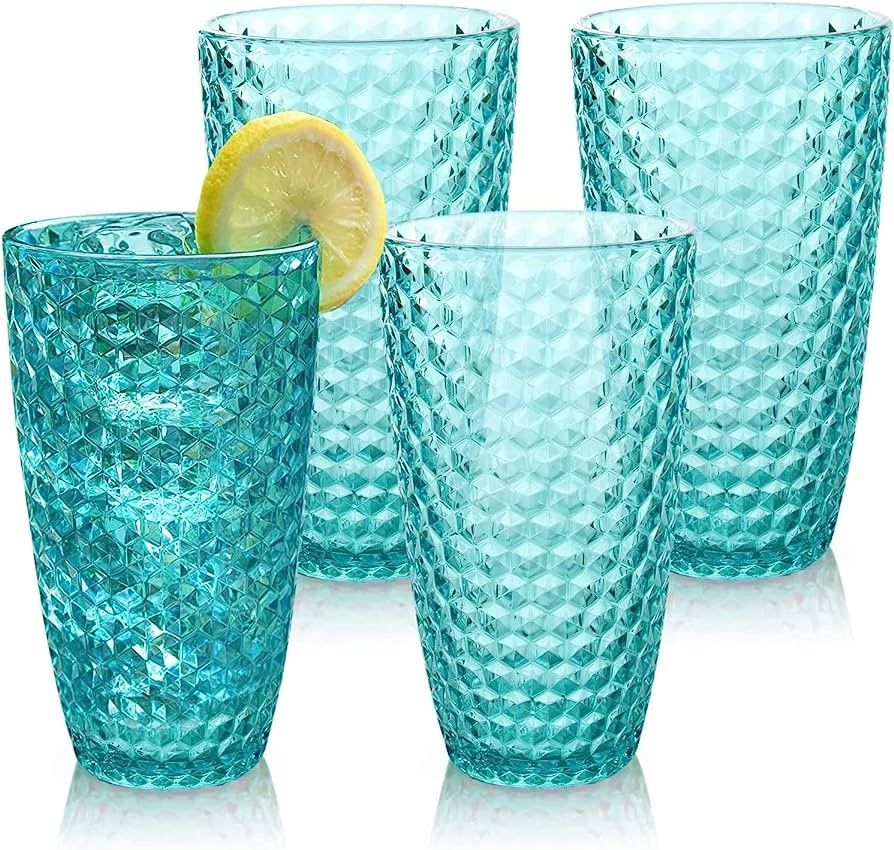 Shabby Chic 4 Piece Acrylic Indoor - Outdoor Tumbler - 19oz