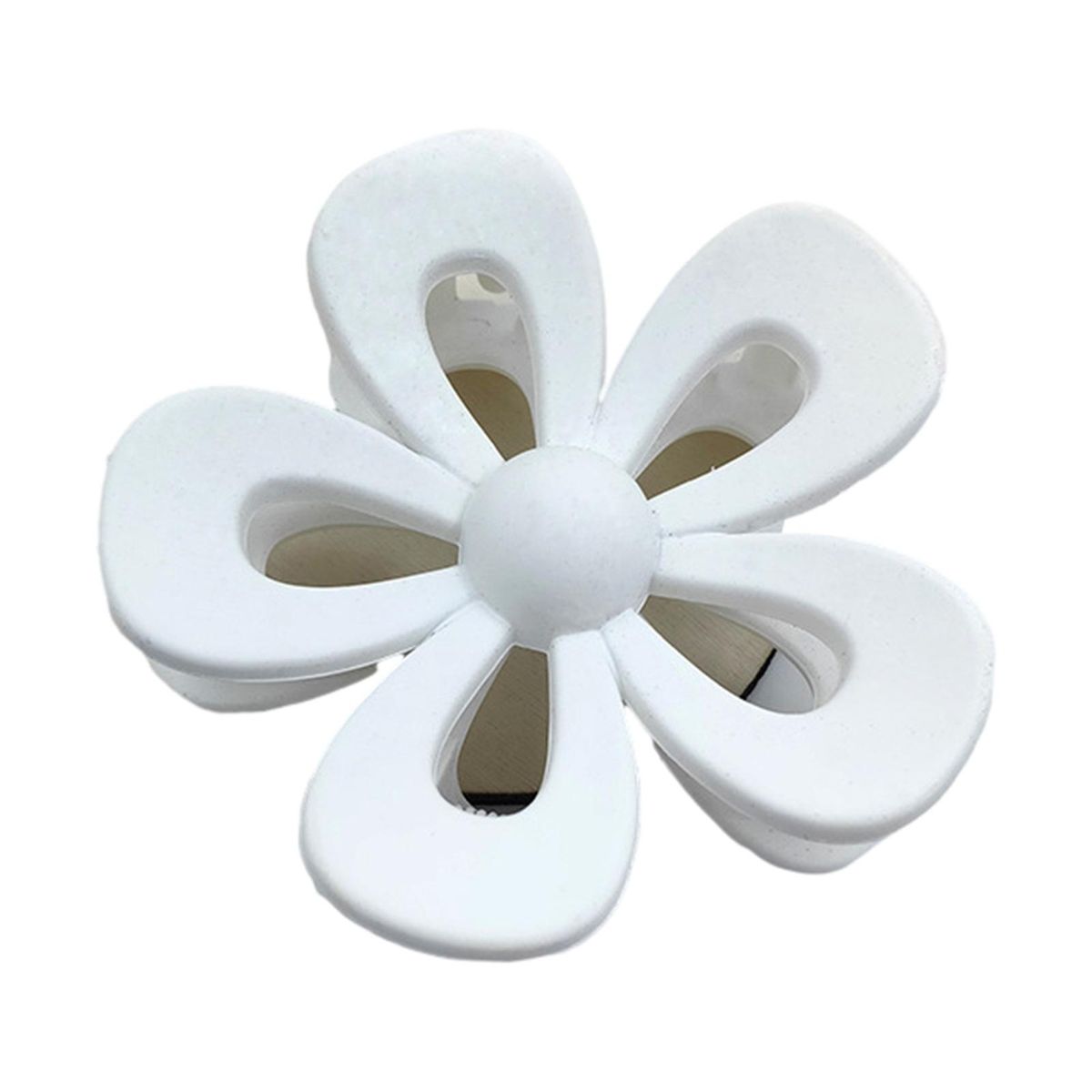 Women Girls Cute Clip Floral Hollow Out Hair Clip Stylish for Women White