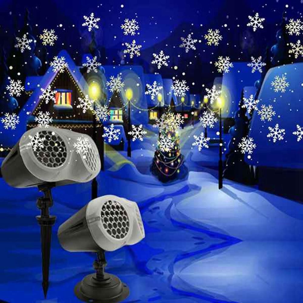 Smart Night Light Snow Projection Lamp Table Smart Universe 3D Lamp Colorful Binocular Projection Lamp-AU Plug