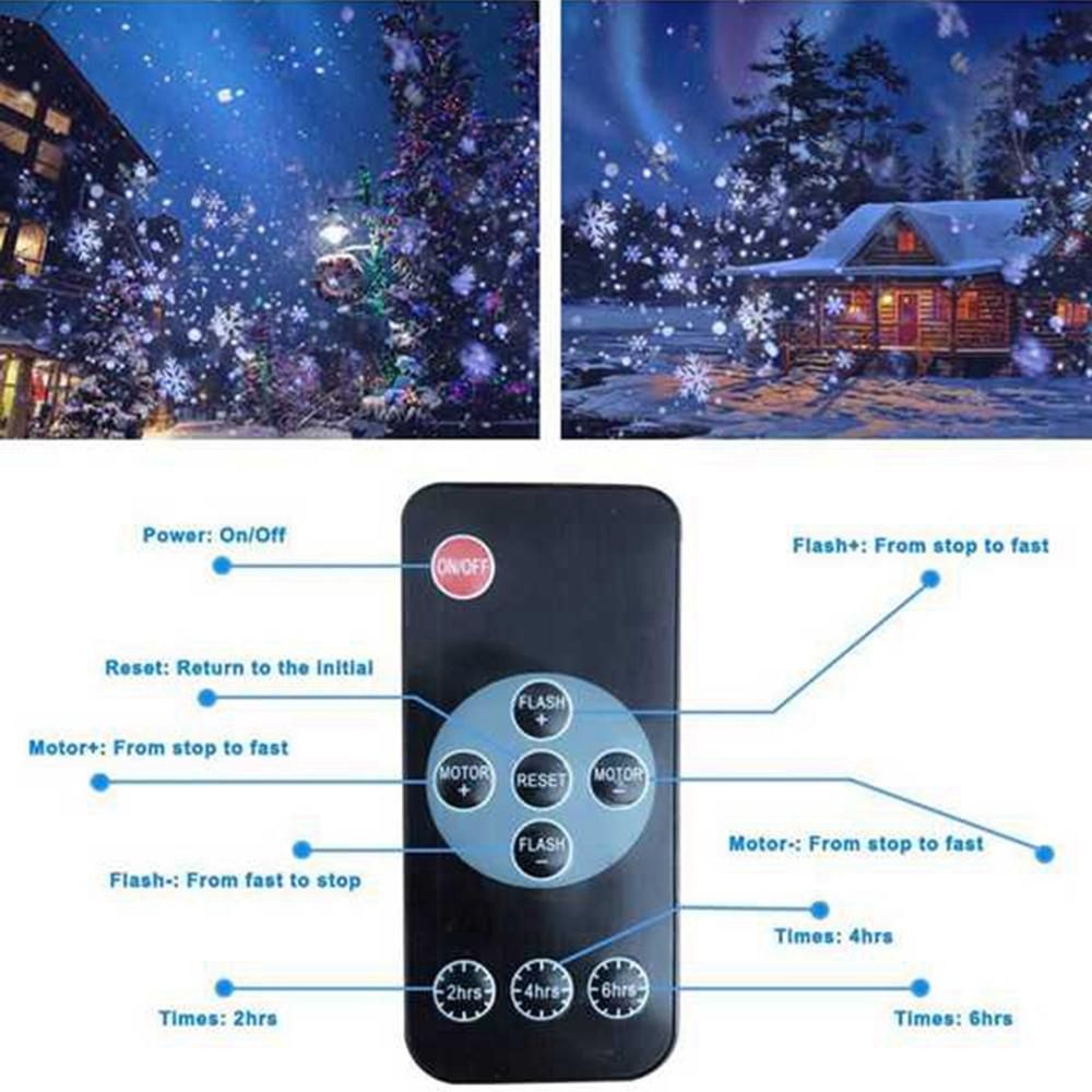 Smart Night Light Snow Projection Lamp Table Smart Universe 3D Lamp Colorful Binocular Projection Lamp-AU Plug