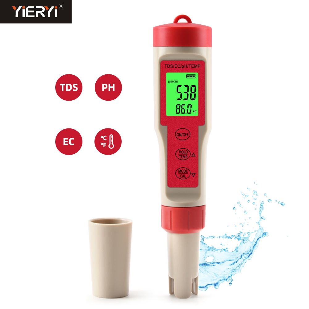 Water Digital Quality Monitor Tester TDS Meter EC PH Temp