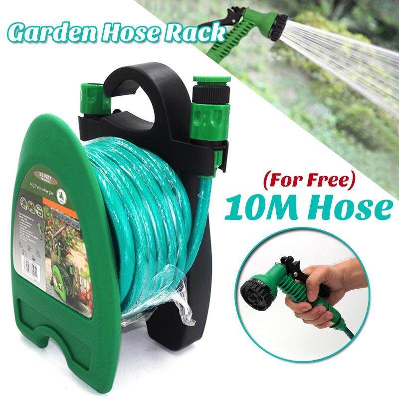 10m Wall Mounted Hose Reel Rack Portable Storage Clean Cast Hanger Garden Yard NEW