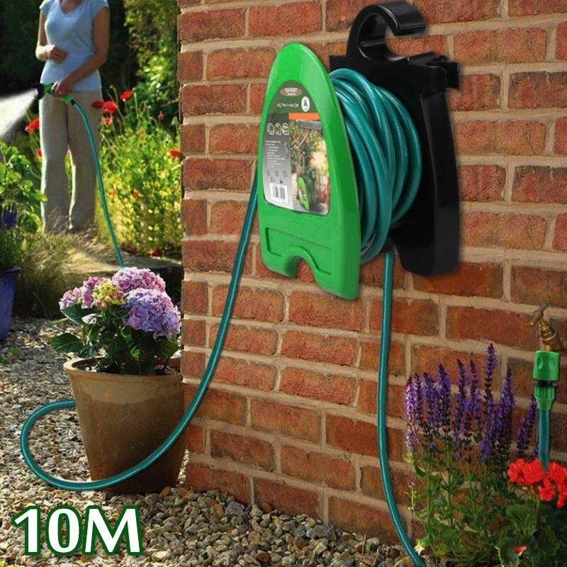 10m Wall Mounted Hose Reel Rack Portable Storage Clean Cast Hanger Garden Yard NEW