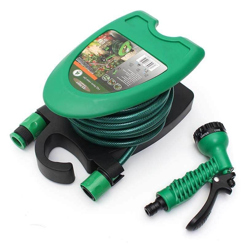 10m Wall Mounted Hose Reel Rack Portable Storage Clean Cast Hanger Garden Yard NEW