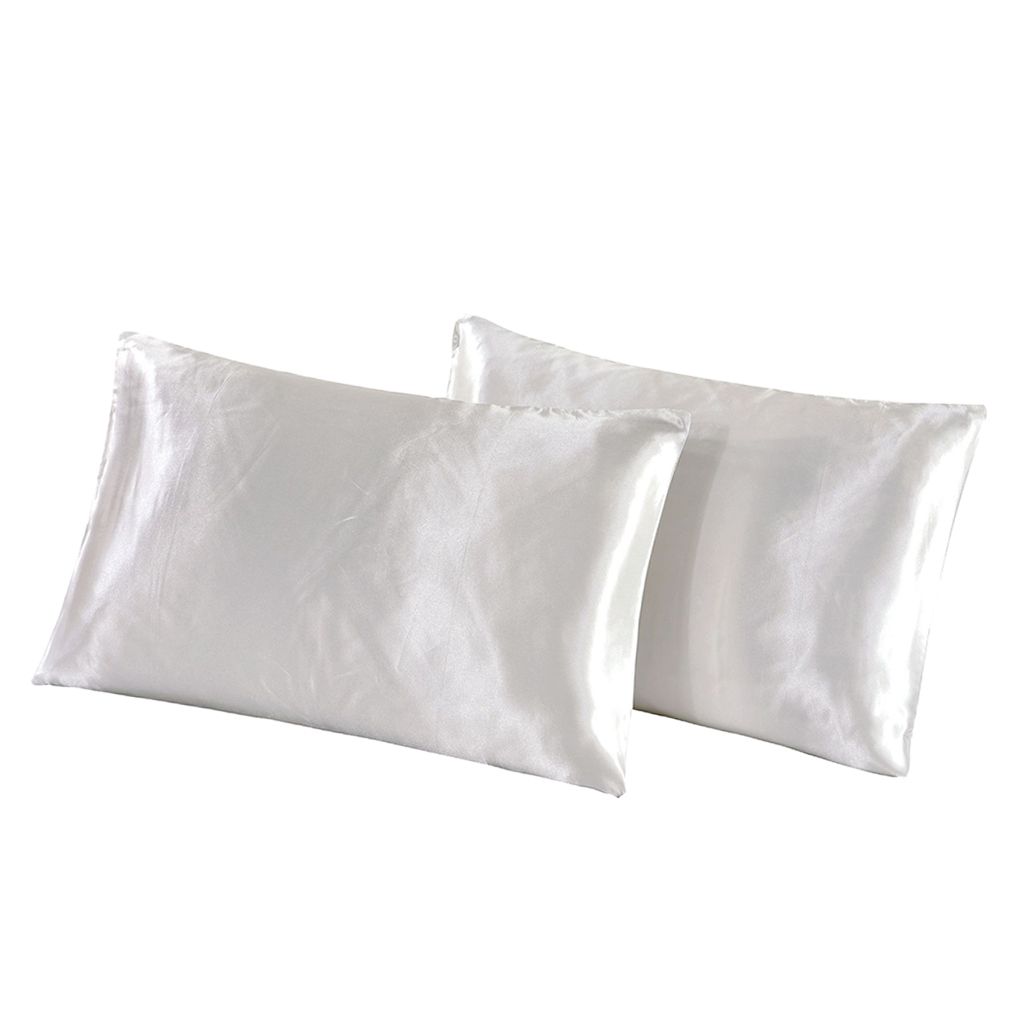 2X  Satin Standard  Bedding Pillow Case Standard (20x26