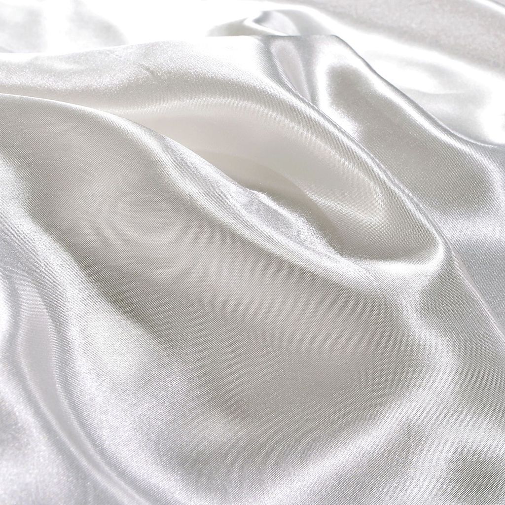 2X  Satin Standard  Bedding Pillow Case Standard (20x26") White