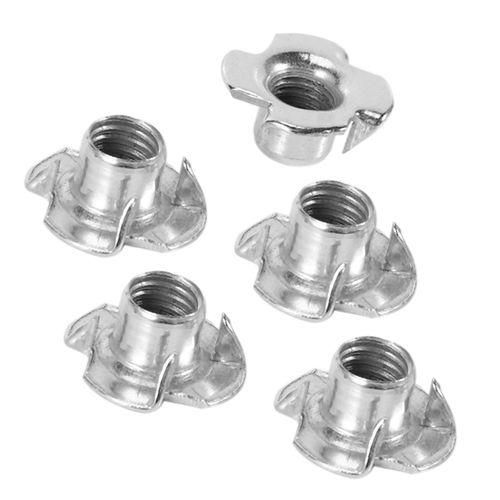 50pcs M8 Metal Captive T Nuts Pronged Tee Blind