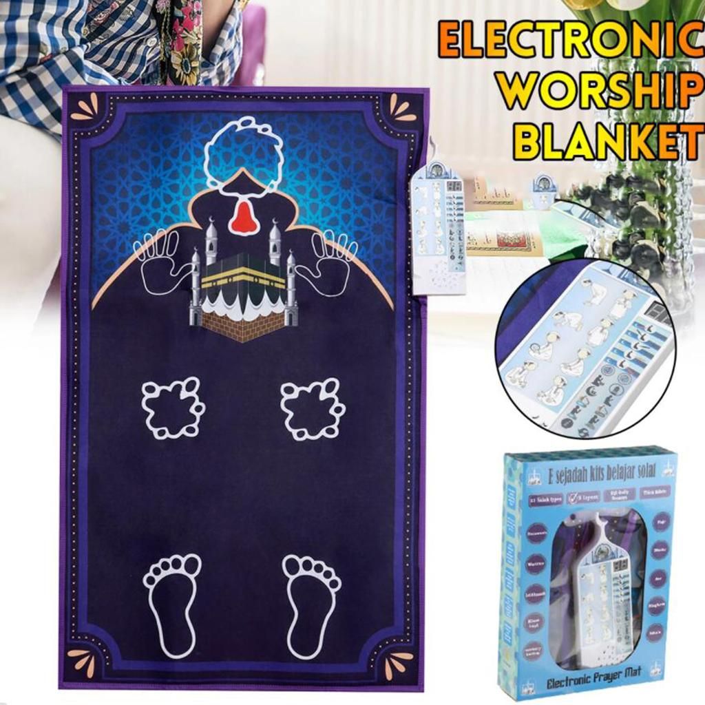 Prayer Pad Kid Prayer Mat Islamic Rugs For Kids Educational Blue A
