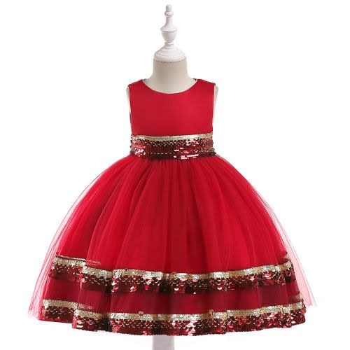 Girl's Shimmer Ball Gown - Red
