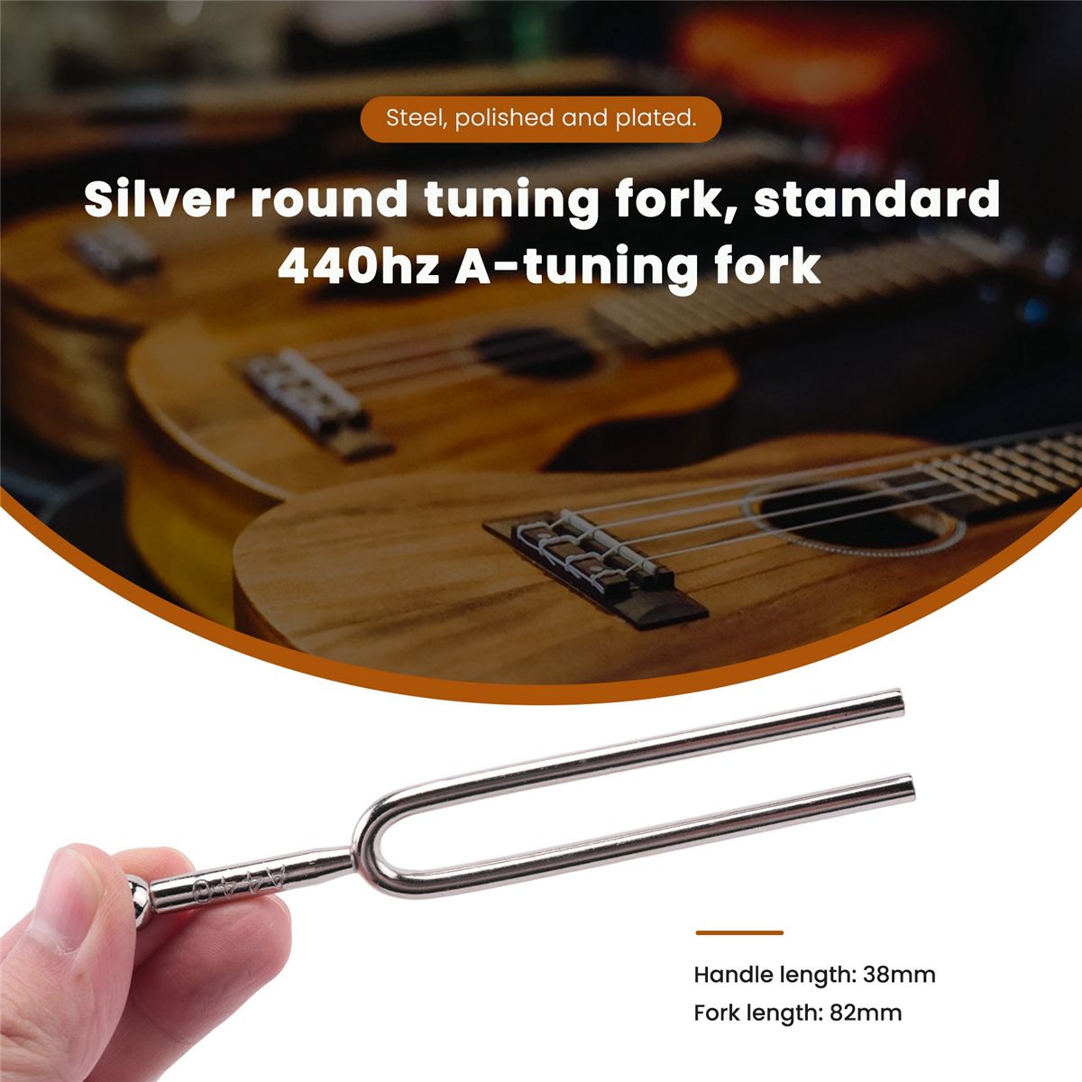 440Hz A Tone Stainless Steel Tuning Fork Tuner