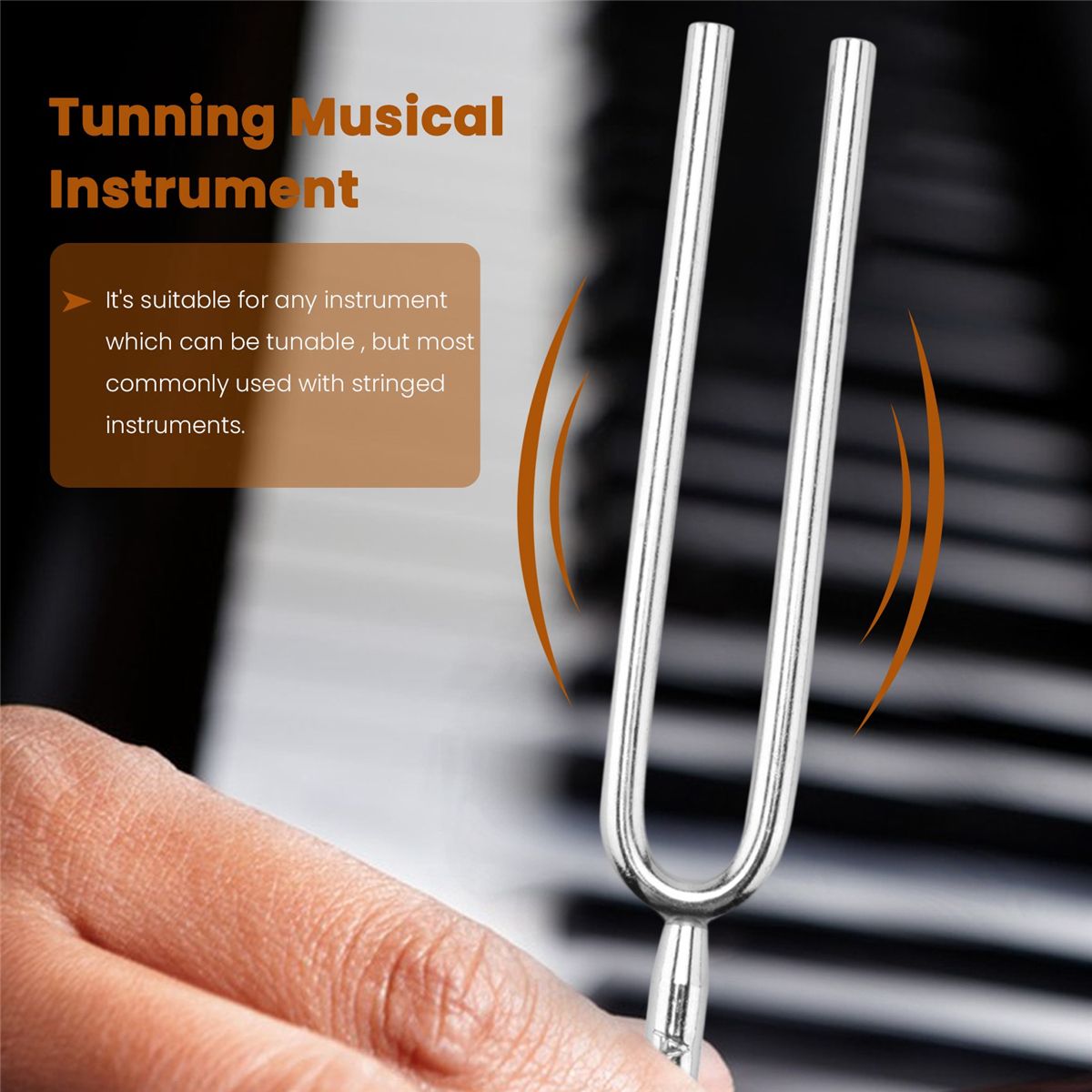 440Hz A Tone Stainless Steel Tuning Fork Tuner