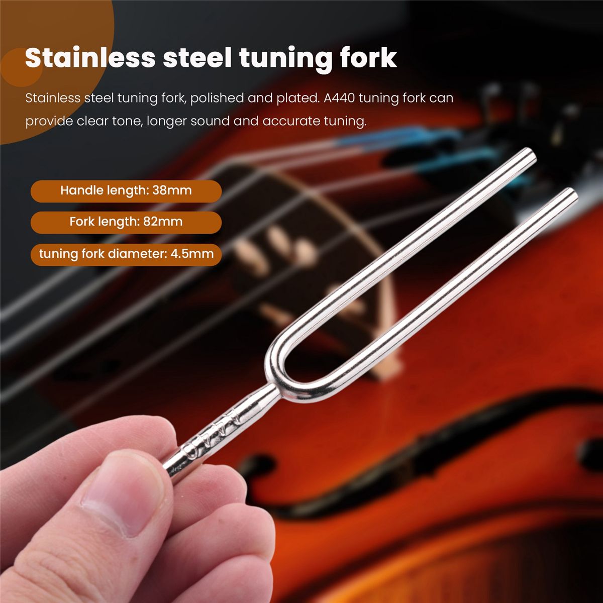440Hz A Tone Stainless Steel Tuning Fork Tuner