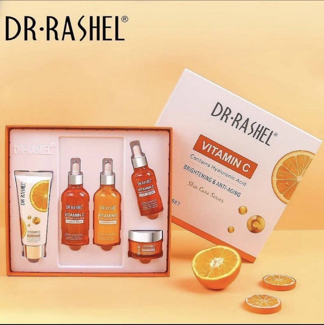 Vitamin C Brightening And Anti-Aging Skin Care Series 5 In 1