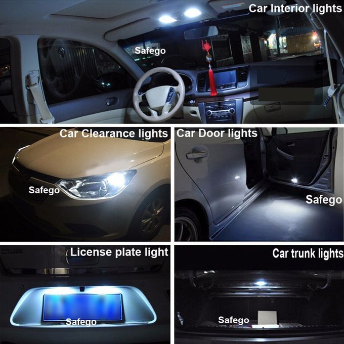 Car T10 Decoding Light With Heat Dissipation Aluminum 5Smd 5050    Wide    Silver