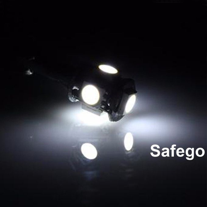 Car T10 Decoding Light With Heat Dissipation Aluminum 5Smd 5050    Wide    Silver