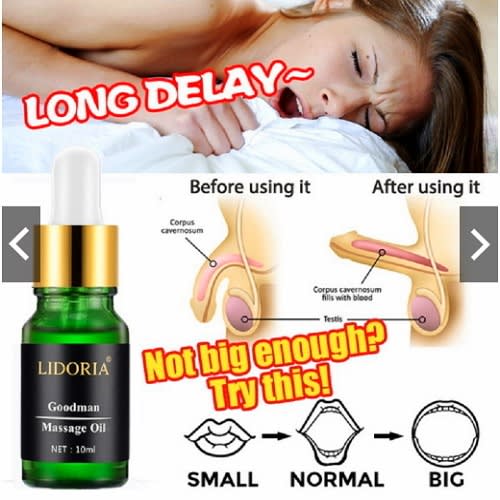 Natural Penis Enlarger Oil 100% Faster Men's Dick Growth -15ml