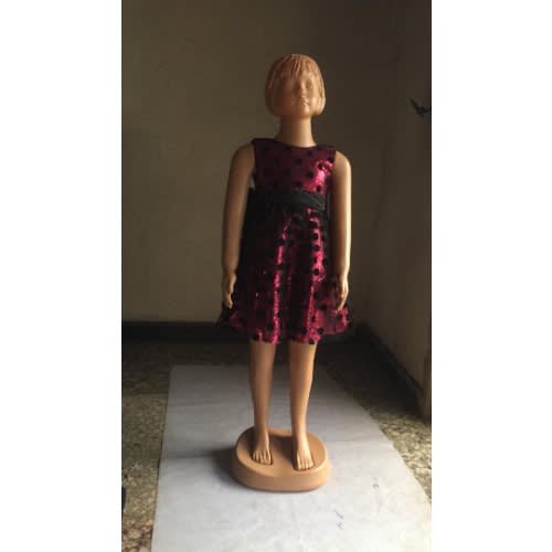 Girl's Shimmer And Shine Polkadot Gown - Maroon