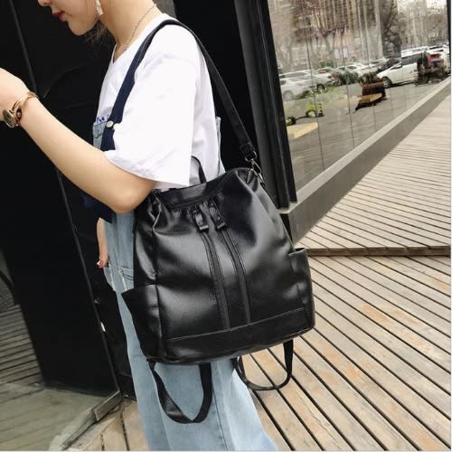 Waterproof Leather Anti-Theft Backpack For Ladies