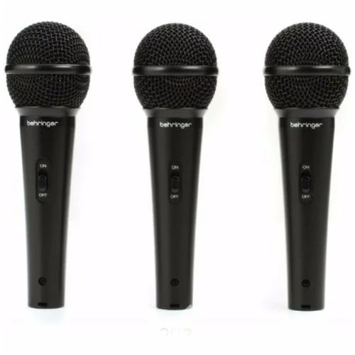 Behringer 3 In 1 Ultravoice Dynamic Cardioid Vocal Microphones Xm1800s