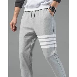 Joggers & Sweatpants With Thigh Stripes - Grey