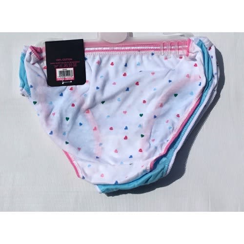 Girl's Flowery Briefs -3 Pack  - Blue