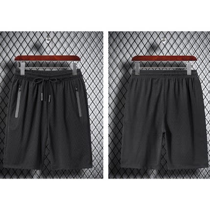 Breathable Black Zipper Shorts