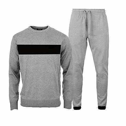 Black Patched Grey Up And Down Joggers