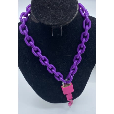 Unisex Silicone Choker Necklace - Purple