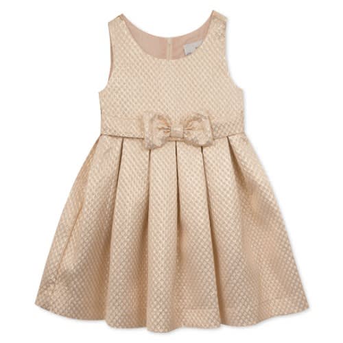 Girls' Jacquard A Line Dress, Pink Tulle And Satin Lined - Cat & Jack Gold