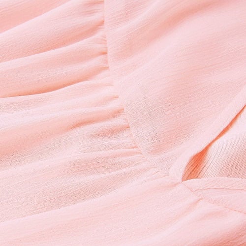 Split Sleeve Bubble Hem Top - Plus Size - Pink