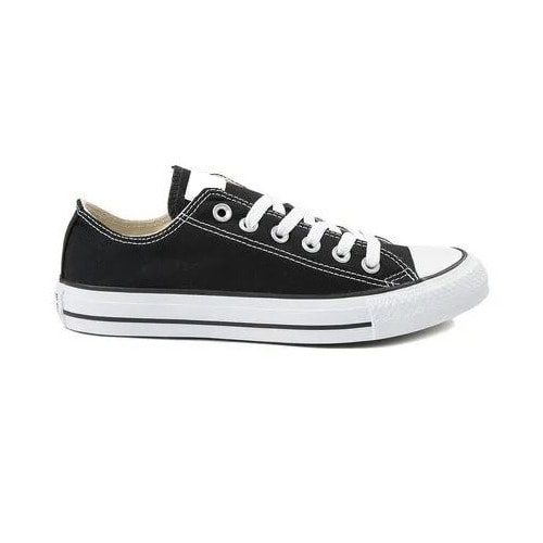 Men's Canvas Low Top Sneakers -Black