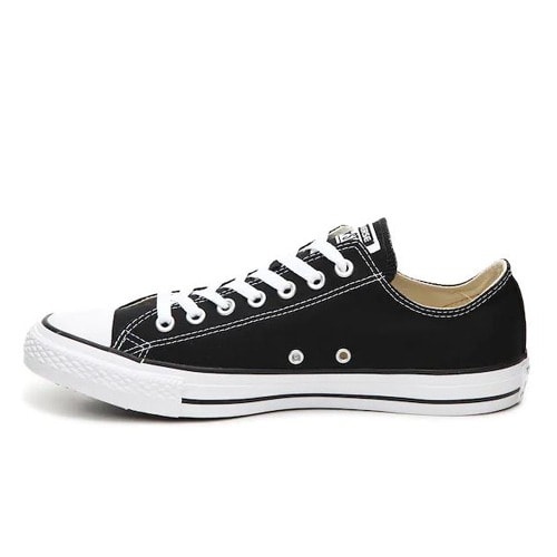 Men's Canvas Low Top Sneakers -Black