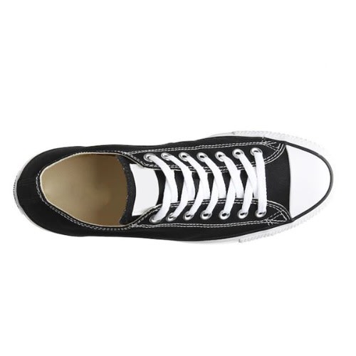 Men's Canvas Low Top Sneakers -Black