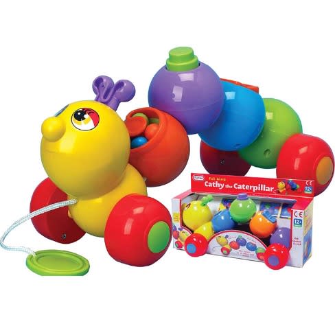 Toy -pull Along Cathy The Caterpillar 12+ Months